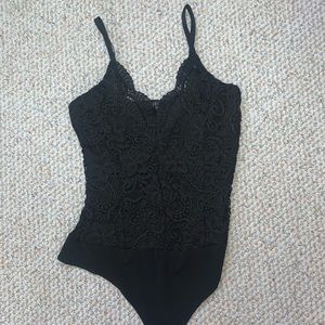 black lace bodysuit